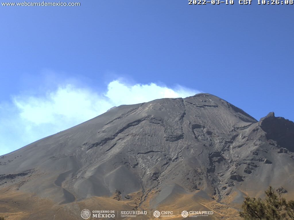 seis exhalaciones y mil 399 minutos de actividad sísmica