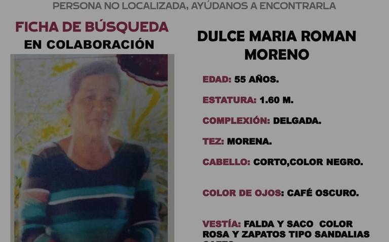 dulce maria roman moreno persona desaparecida en tehuacan