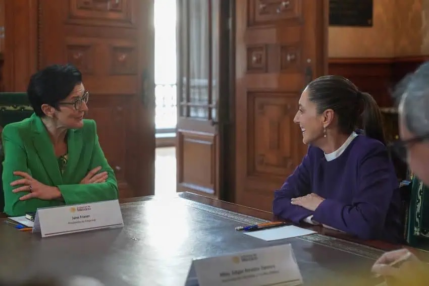 Claudia Sheinbaum y Jane Fraser